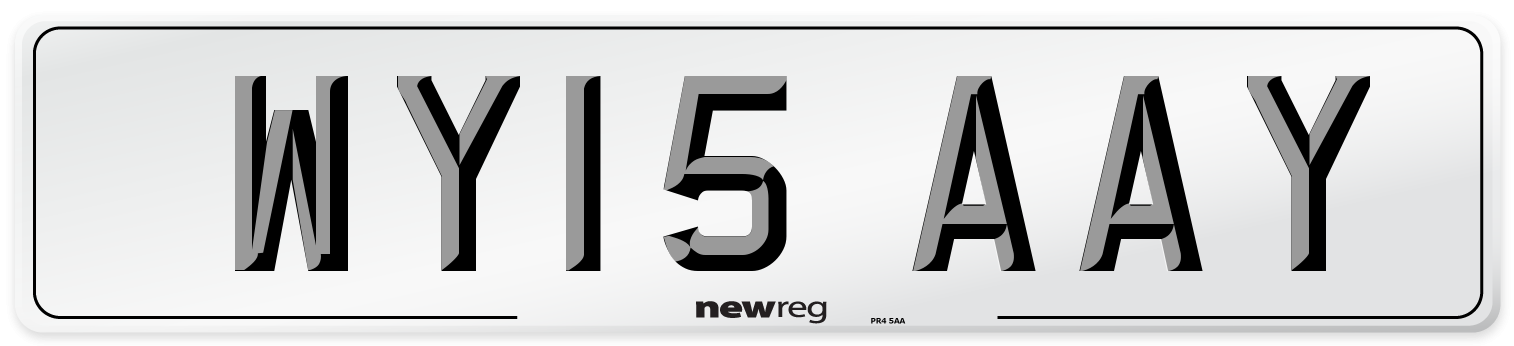 WY15 AAY Number Plate from New Reg